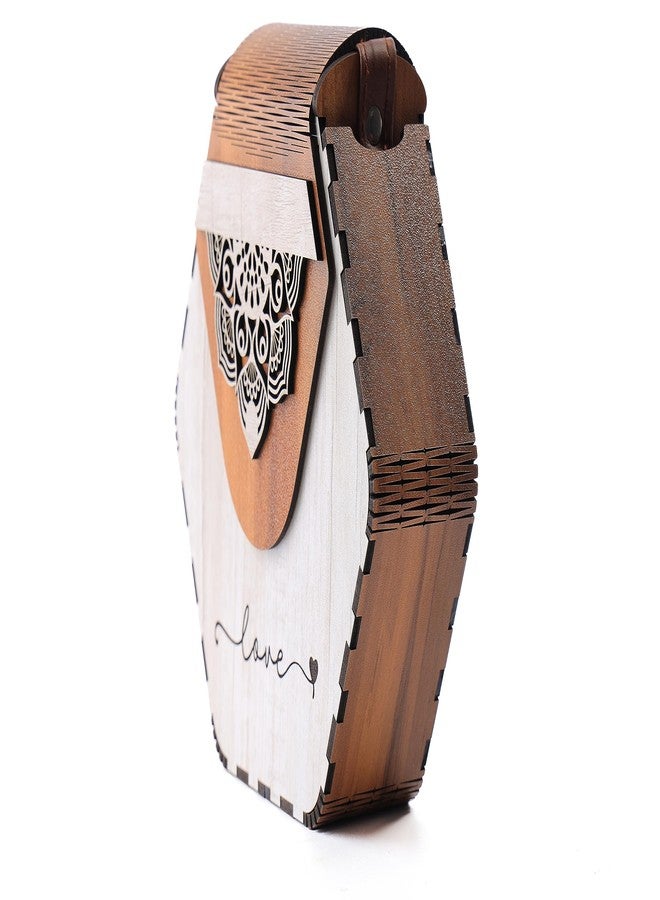 Adrohai Wooden Handbag for Women Wooden Purse Clutch Bag Ladies Wallet Wooden Lightweight Unique Purse Handbags for Women Girls One Shoulder Cross Body Bag Women (White) - Image 3